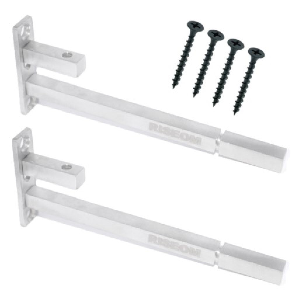 RiseOm F Type Shelf Bracket (Adjustable heavy) /Shelf Supports 5 to 12 mm of Glass Thickness