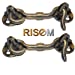 RiseOm Brass Gate Hook/Window Hook (Oval Eye) Pack of 2