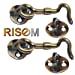 RiseOm Brass Gate Hook/Window Hook (Oval Eye) Pack of 2