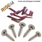 RiseOm 6mm Wall Touch Mirror and Glass Holding Fixing Wall Brackets with Screw and Wall Plugs Pack of 20