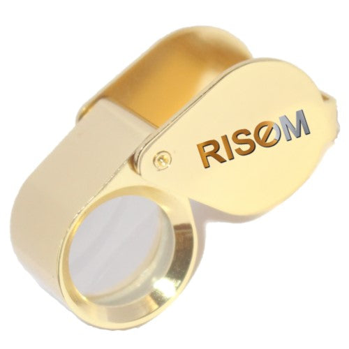 RiseOm Jewelers Eye Loupe,10X Magnifier, Jewelry Magnifier for Gems,Jewelry,Coins,Stamps  Made Of Brass