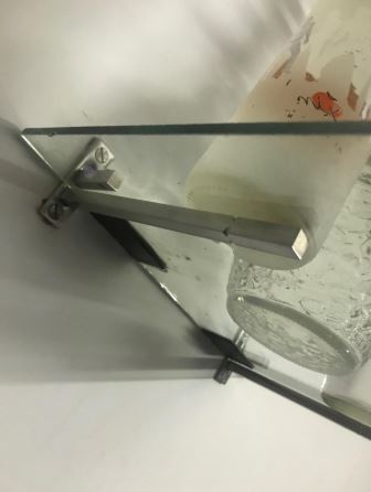 RiseOm F Type Shelf Bracket (Adjustable heavy) /Shelf Supports 5 to 12 mm of Glass Thickness