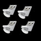 RiseOm Brass Shelf Support L-Shaped Clips for Kitchen & Bookcase Shelf Cabinet Closet L Shelf Button with Hole, Chrome,Pack of 20