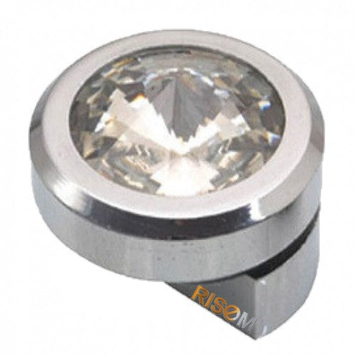 RiseOm  Mirror/Glass Holder Bracket (Diamond), Polished Chrome Made Of Brass